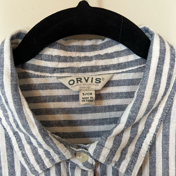 ORVIS Women’s Short Sleeve Linen Blend Button Down Shirt Size S - Picture 8 of 11